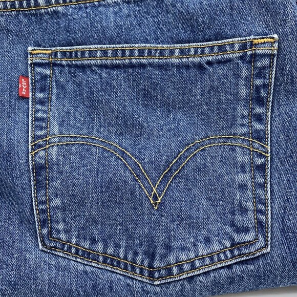 Levis Strauss 501 Red Tab Men’s Button Fly Blue Jeans 40W X 30L Vintage Mexico - Picture 4 of 16